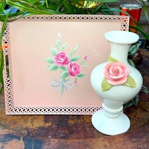 - FREE GIFT with this Vintage Simply Shabby Chic Rose Flower Tray